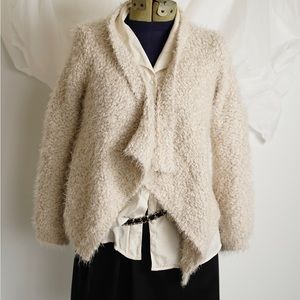 Fairy Grunge Grey Slub 100% Polyester 3/4 Sleeve Cardigan